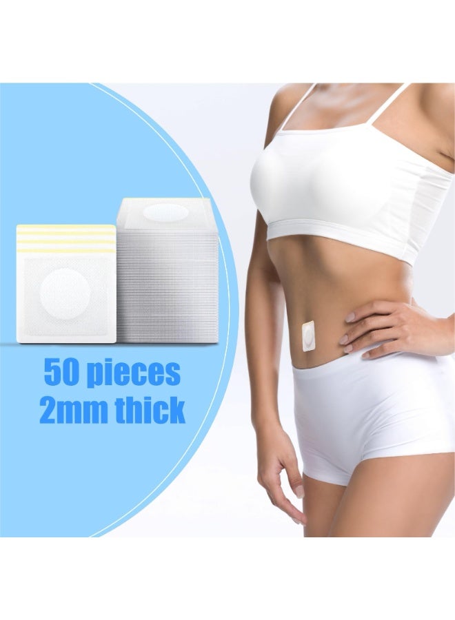 أوشيما 50 قطعة من غلافات زيت الكاستور، غلفانات زيت الكاستور القابلة للتخلص منها، شرائط عناصر مضغوطة عضوية عالية الامتصاص، أوساط كاستور ذاتية التصاق، غلفانات قطنية عضوية - Image 4